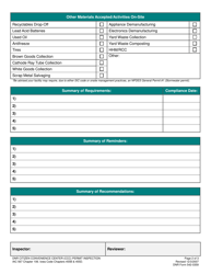 DNR Form 542-0359 Citizen Convenience Center (Ccc) Permit Inspection Form - Iowa, Page 2