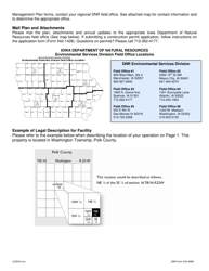 DNR Form 542-4000 Manure Management Plan Form - Iowa, Page 3