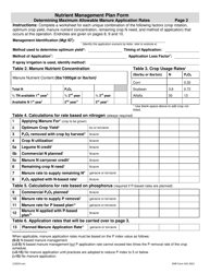 DNR Form 542-2021 Nutrient Management Plan Form - Iowa, Page 4