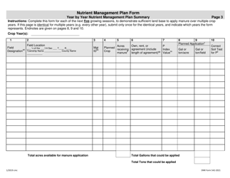 DNR Form 542-2021 Nutrient Management Plan Form - Iowa, Page 5