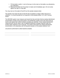 DNR Form 542-0859 Consecutive Surface Water/Influenced Groundwater Bacteria Sampling Plan - Iowa, Page 5