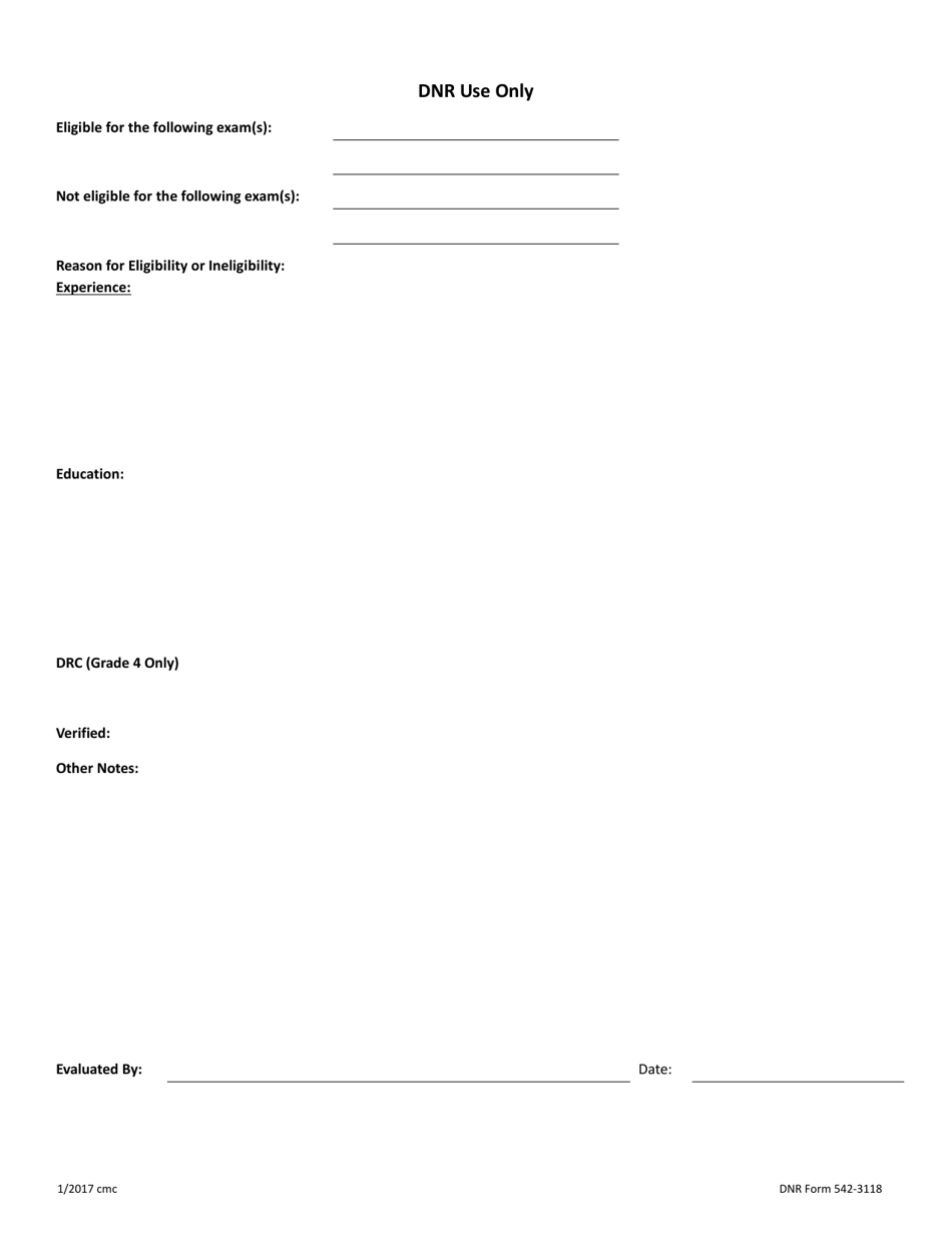 DNR Form 542-3118 Iowa Operator Certification Exam Application - Iowa, Page 4
