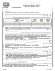 Document preview: DNR Form 542-3030 Schedule 2A Water Mains, General - Iowa