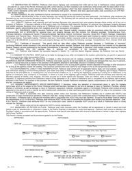 DOT Form 304 Highway Permit Use of Right of Way - Kansas, Page 2