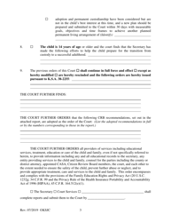Form 170.2 Permanency Hearing Order Based on the Citizen Review Board Recommendations Hearing - Kansas, Page 3