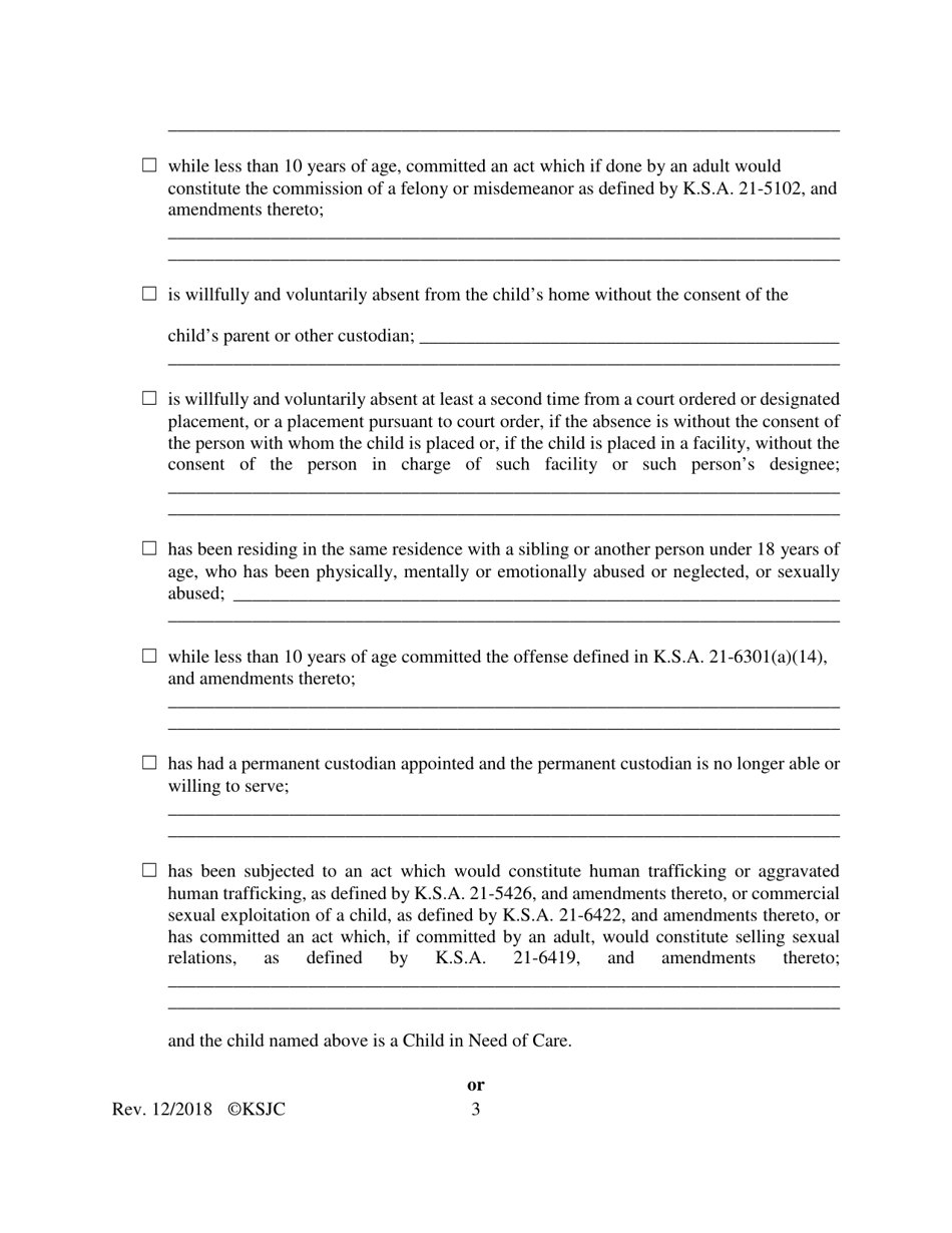 Form 141.1 Journal Entry and Orders of Adjudication and Disposition - Kansas, Page 3