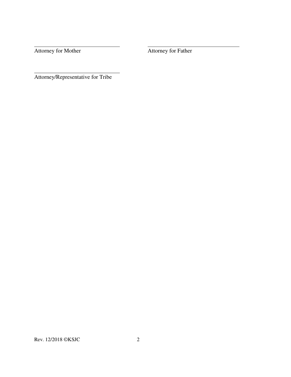 Form 214 Indian Child Welfare Act Order Transferring Jurisdiction, Releasing Child From Dcf Custody and Termination Court Jurisdiction - Kansas, Page 2