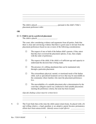 Form 221.3 Indian Child Welfare Act Permanency Hearing Order for Child in Need of Care Post-termination for Another Planned Permanent Living Arrangement - Kansas, Page 5