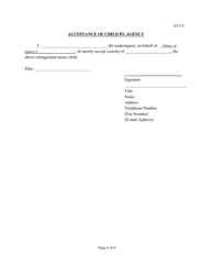 Form 223 Indian Child Welfare Act Relinquishment of Minor Child to Agency - Kansas, Page 4