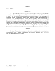 Form 330 Motion Requesting Designation as Extended Jurisdiction Juvenile Prosecution - Kansas, Page 2