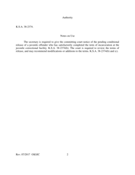 Form 404 Notice of Recommendations by Court - Kansas, Page 2
