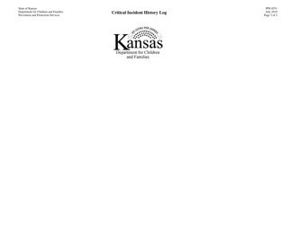Form PPS0551 Critical Incident History Log - Kansas, Page 2