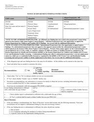 Document preview: Instructions for Form PPS2012 Notice of Department Findings - Kansas