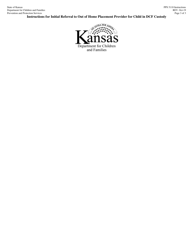 Instructions for Form PPS5110 initial Referral to out of Home Placement Provider for Child in Dcf Custody - Kansas, Page 3