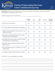 Document preview: Form PPS4206 Family Preservation Services Client Satisfaction Survey - Kansas