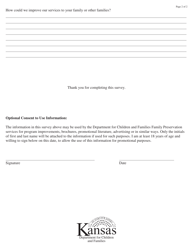 Form PPS4206 Family Preservation Services Client Satisfaction Survey - Kansas, Page 2