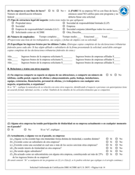 Apendice F Solicitud Para Certificacion Unificada - Empresa De Personas Desfavorecidas (Dbe) Empresa De Personas Desfavorecidas Concesionario En Un Aeropuerto (Spanish), Page 6