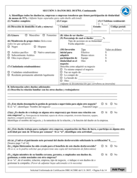 Apendice F Solicitud Para Certificacion Unificada - Empresa De Personas Desfavorecidas (Dbe) Empresa De Personas Desfavorecidas Concesionario En Un Aeropuerto (Spanish), Page 8
