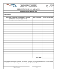 Form TC20-40 Documentation of Non-cash Match - Kentucky, Page 3