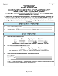 Document preview: Form CG Schedule A Charity Fundraising Event or Special Limited Charity Fundraising Event License Application - Kentucky