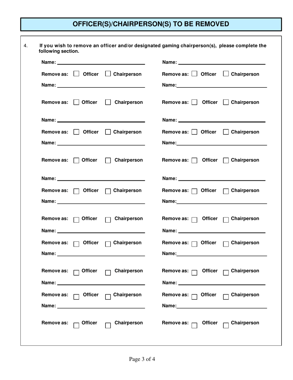 Form CG-OC Notice of Change in Officers or Chairpersons - Kentucky, Page 3