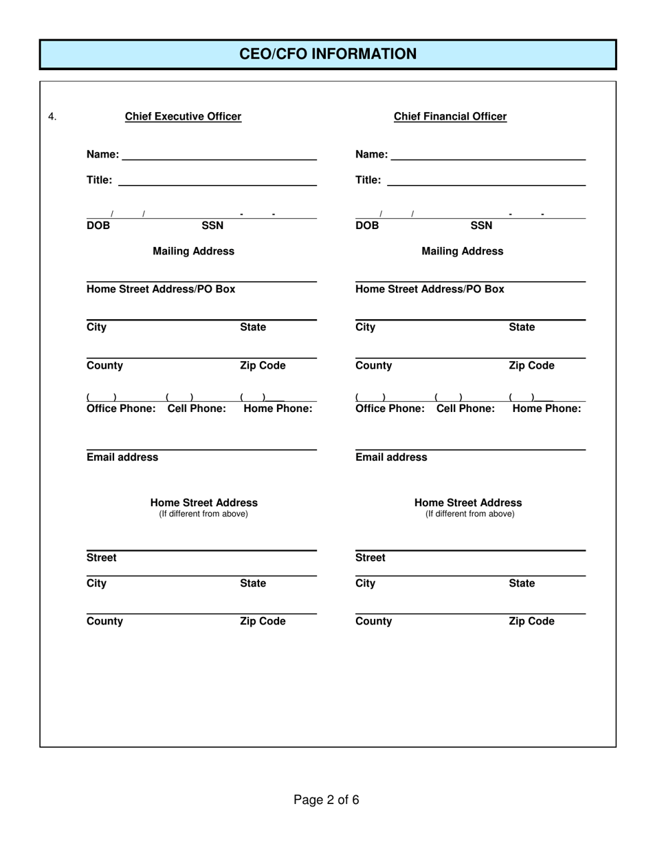 Form CG-EXEMPT Organization Grossing Under $25,000 Application for Exemption - Kentucky, Page 2