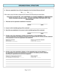 Form CG-SER Special Event Raffle License Application - Kentucky, Page 2