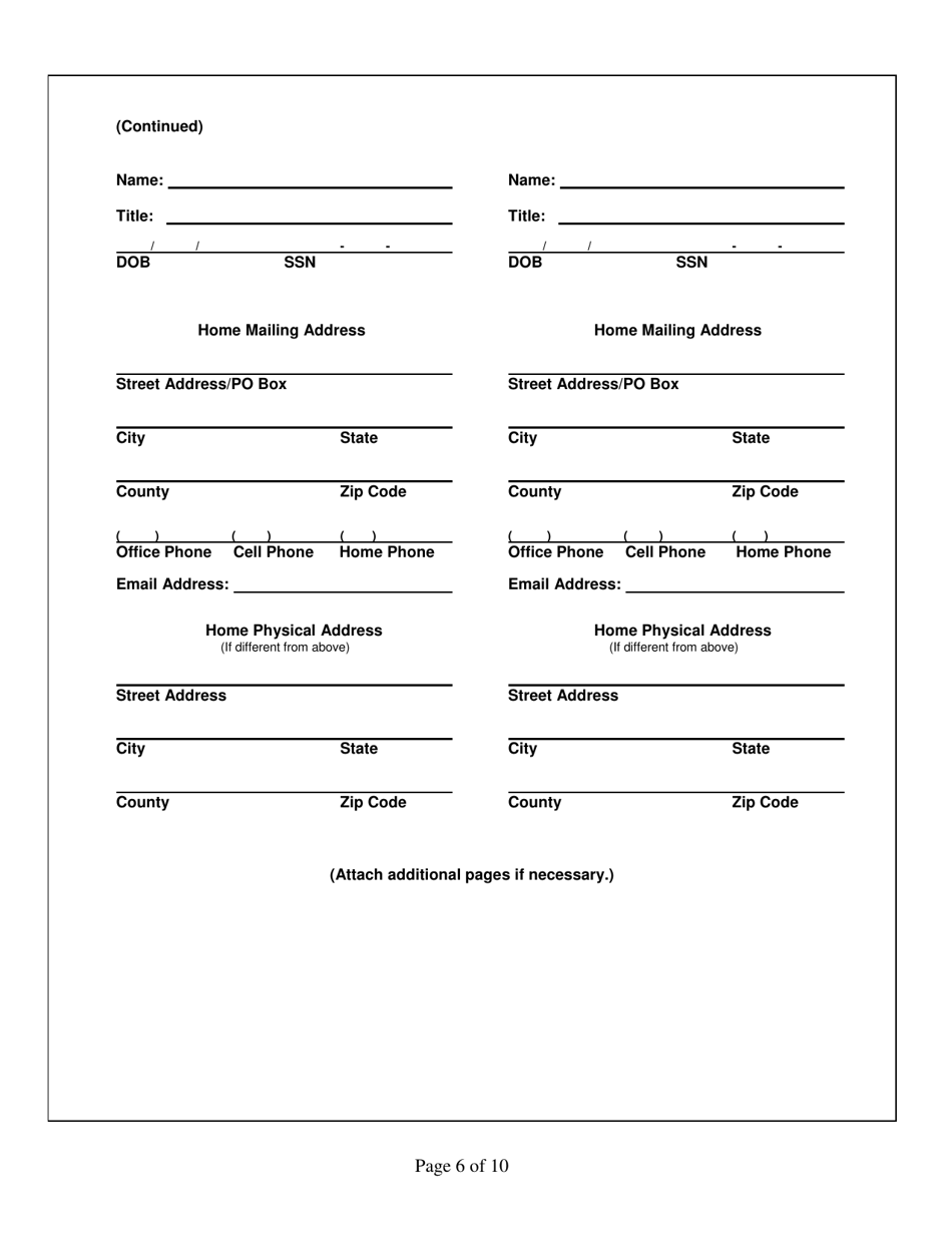 Form CG-SER Special Event Raffle License Application - Kentucky, Page 6