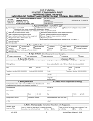 Form UST-REG Underground Storage Tank Registration and Technical Requirements Form - Louisiana, Page 2