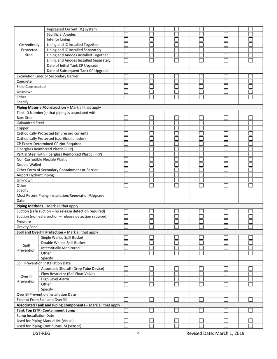 Form UST-REG - Fill Out, Sign Online and Download Printable PDF ...