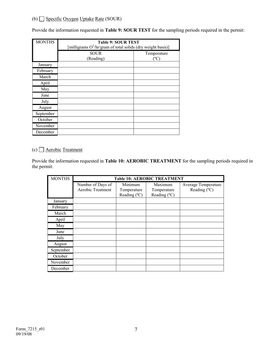 Form 7215 Sewage Sludge  Biosolids Reporting Form for Class B Biosolids - Louisiana, Page 7