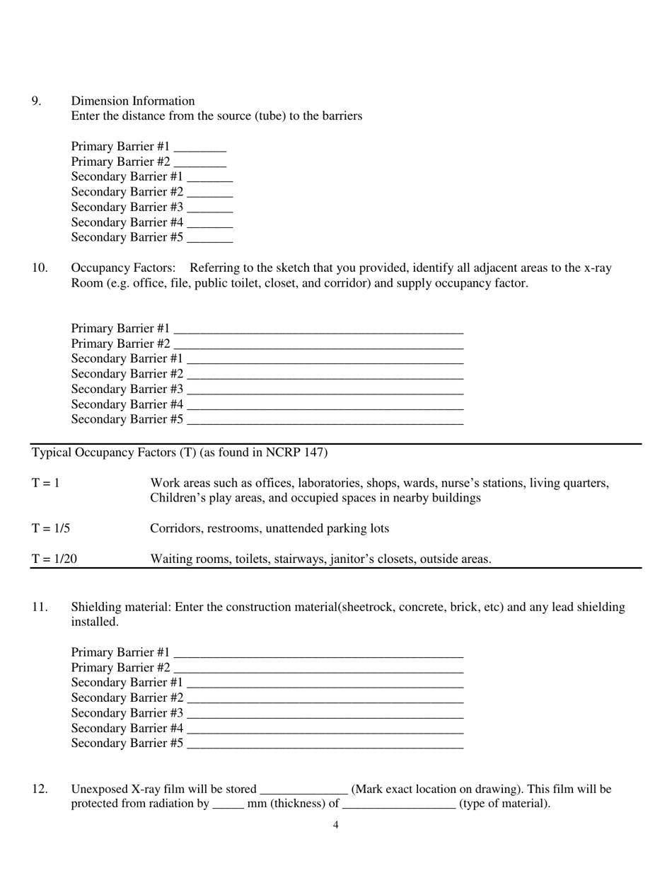 X-Ray Shielding Review Form - Louisiana, Page 4