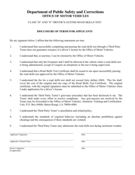 Form DPSMV2271 Application for Road Skills Test - Louisiana, Page 2