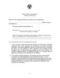 Presumptive Suitability Annual Update Affidavit - Louisiana, Page 4