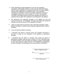 Presumptive Suitability Annual Update Affidavit - Louisiana, Page 5
