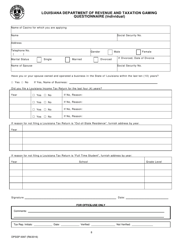 Form DPSSP0097 Indian Gaming Unit Corporate State Certification Renewal Application - Louisiana, Page 12