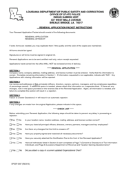 Form DPSSP0097 Indian Gaming Unit Corporate State Certification Renewal Application - Louisiana, Page 3