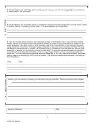 Form DPSSP0097 Indian Gaming Unit Corporate State Certification Renewal Application - Louisiana, Page 6