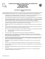 Form DPSSP0095 Part B Indian Gaming Unit Corporate Certification Application Individual Personal History - Louisiana, Page 3