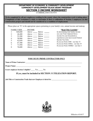Section 3 Income Worksheet - Maine, Page 3