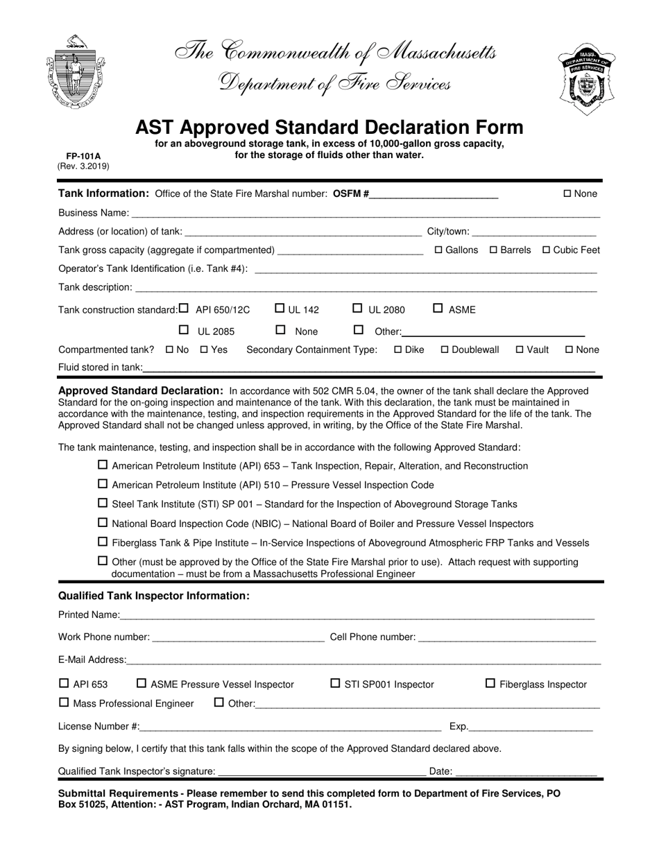 Form FP-101A - Fill Out, Sign Online and Download Printable PDF ...