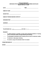 Media Contact Form - Michigan, Page 4