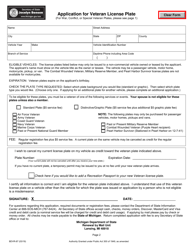 Form BDVR-87 Application for Veteran License Plate - Michigan, Page 2