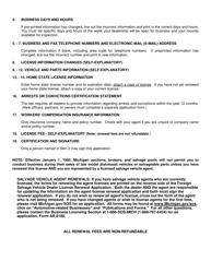 Form AR-0179 Foreign Salvage Vehicle Dealer and Salvage Vehicle Agent Renewal Instructions - Michigan, Page 2