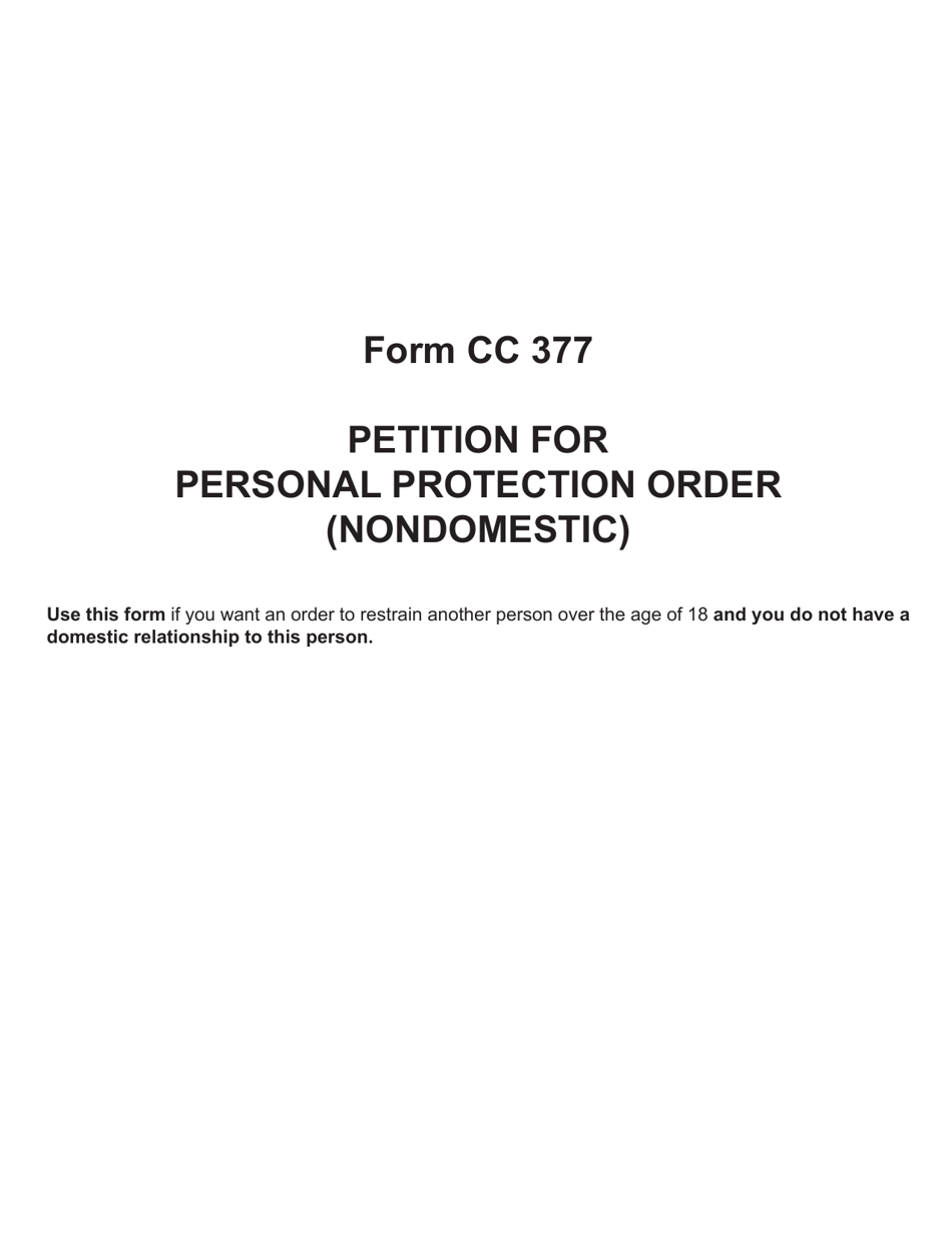 Form CC377 - Fill Out, Sign Online and Download Fillable PDF, Michigan ...