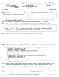 Form CC377 Petition for Personal Protection Order (Nondomestic) - Michigan, Page 3