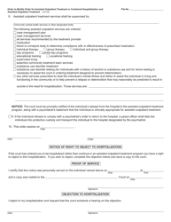 Form PCM217A Order to Modify Order for Assisted Outpatient Treatment or Combined Hospitalization and Assisted Outpatient Treatment - Michigan, Page 2