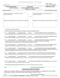 Document preview: Formulario DC111A Respuesta Incumplimiento De Pago De Renta Propietario - Inquilino - Michigan (Spanish)