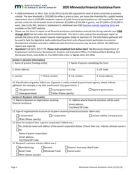 Document preview: Minnesota Financial Assistance Form - Minnesota