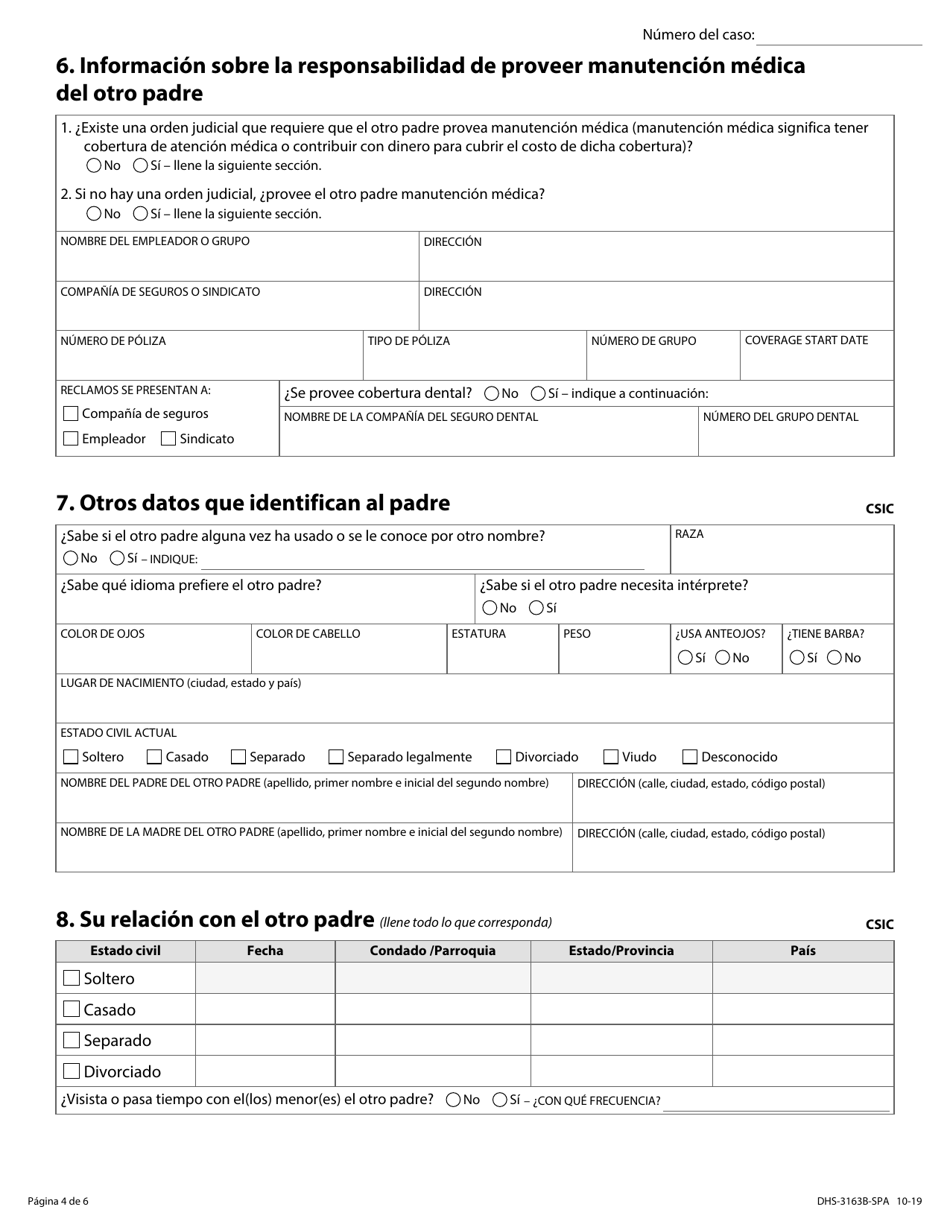 Formulario DHS-3163B-SPA Referencia a Manutencion Y Cobros - Minnesota (Spanish), Page 4